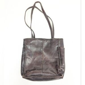 Brown Leather Shoulder Bag Hand Bag Purse